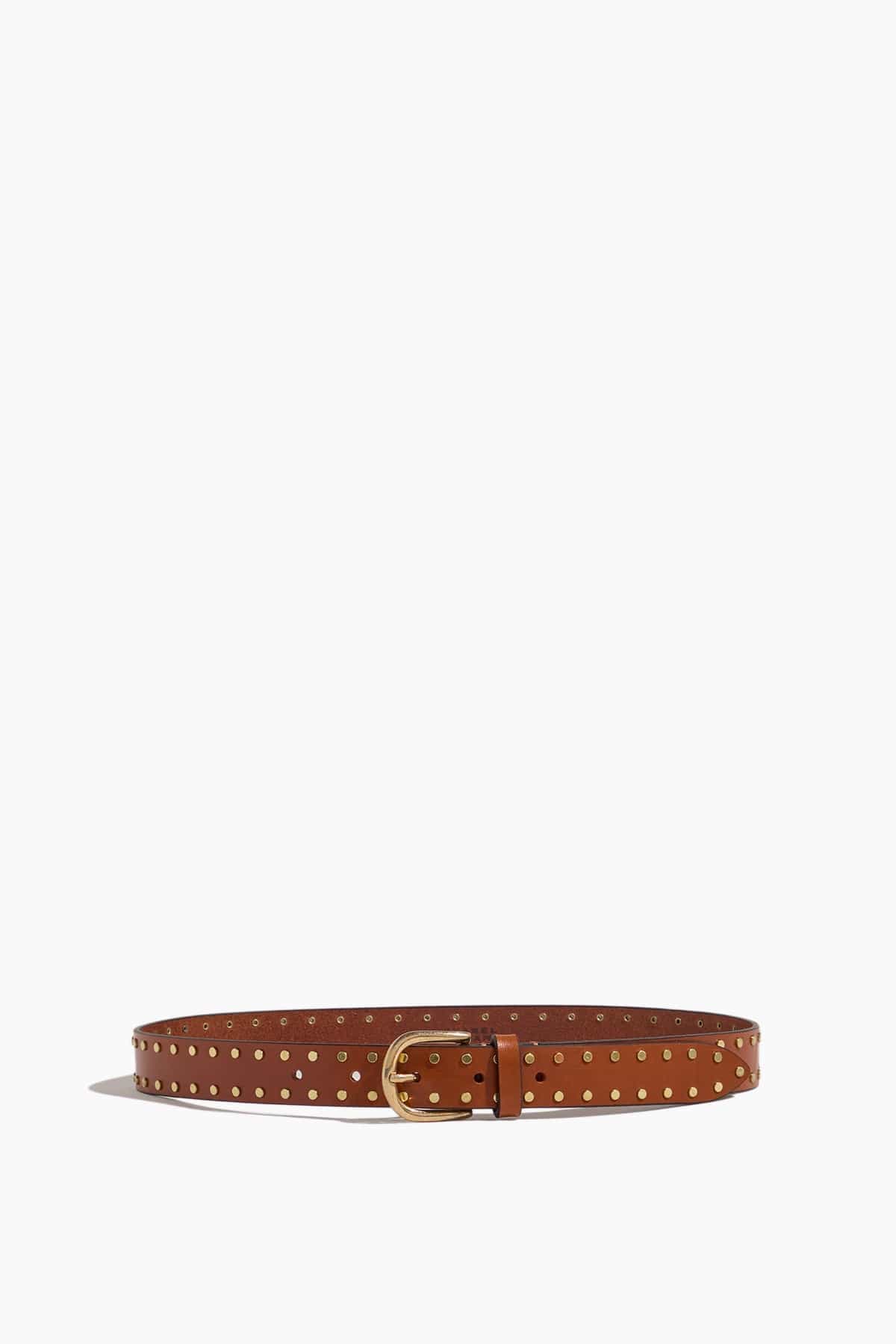 Zap Studded Leather Belt