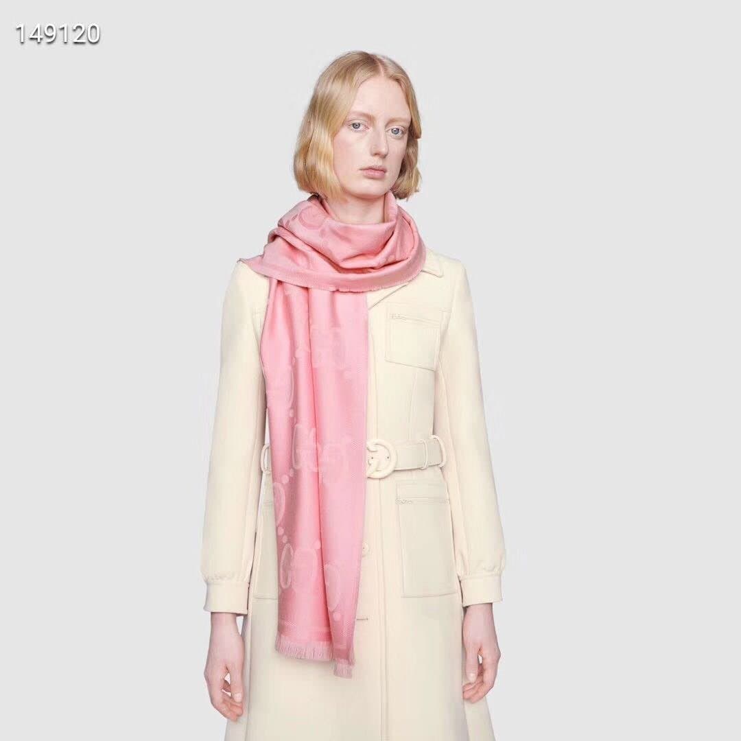 GG Jacquard Pattern Knitted Scarf