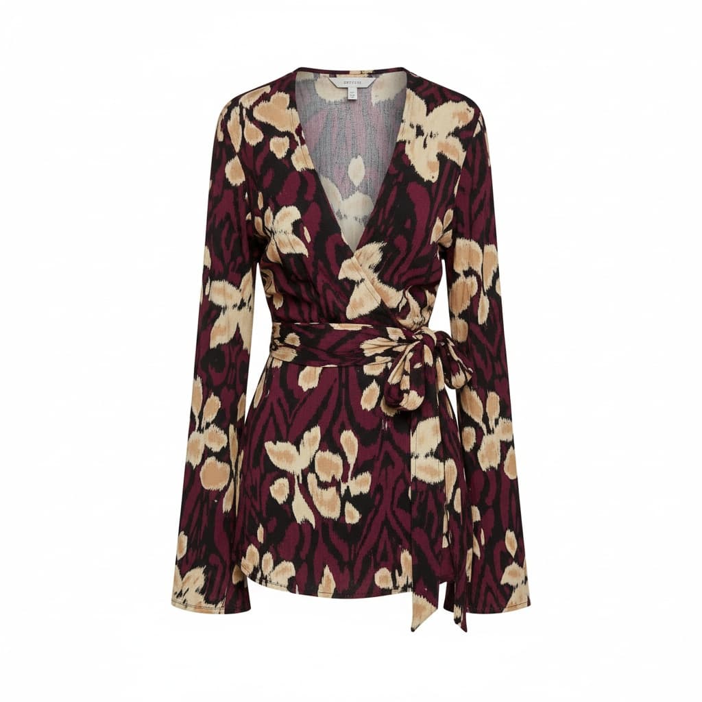 Bali Bell Sleeve Tie Front Top