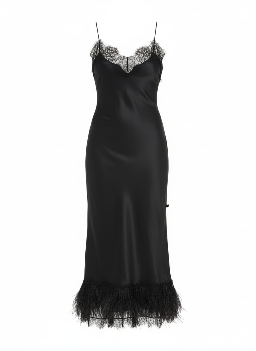 Nadia Lace-Trimmed Midi-Dress