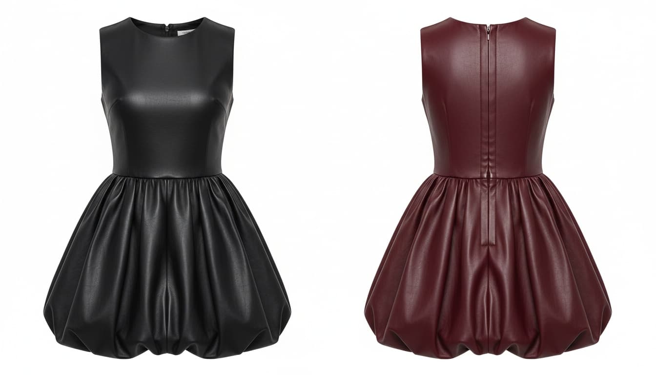 Leather Dresses and Exaggerated Silhouette Pieces