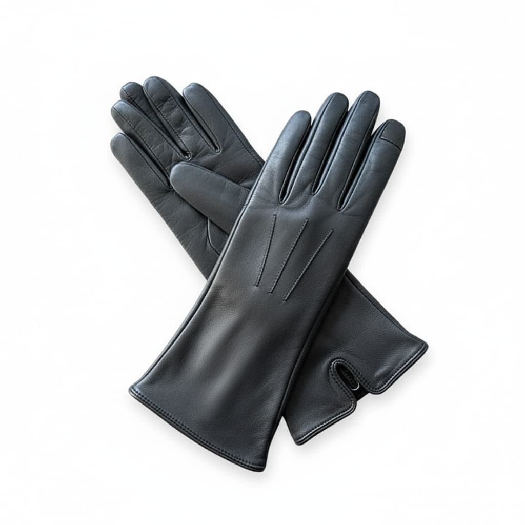 Mid-Length Silk Lined Leather Gloves