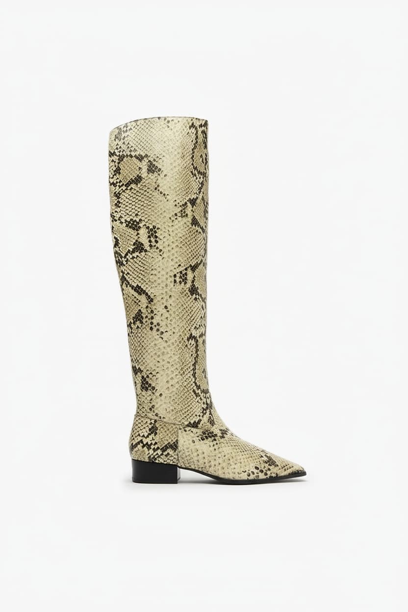 Helena Over-The-Knee-Boot in snakeskin