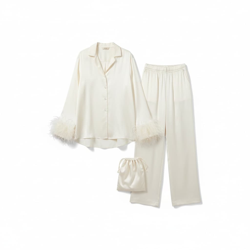 Washable Silk Long Sleeve Pant Set