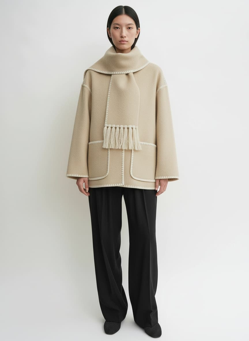 The Integrated Scarf Coat