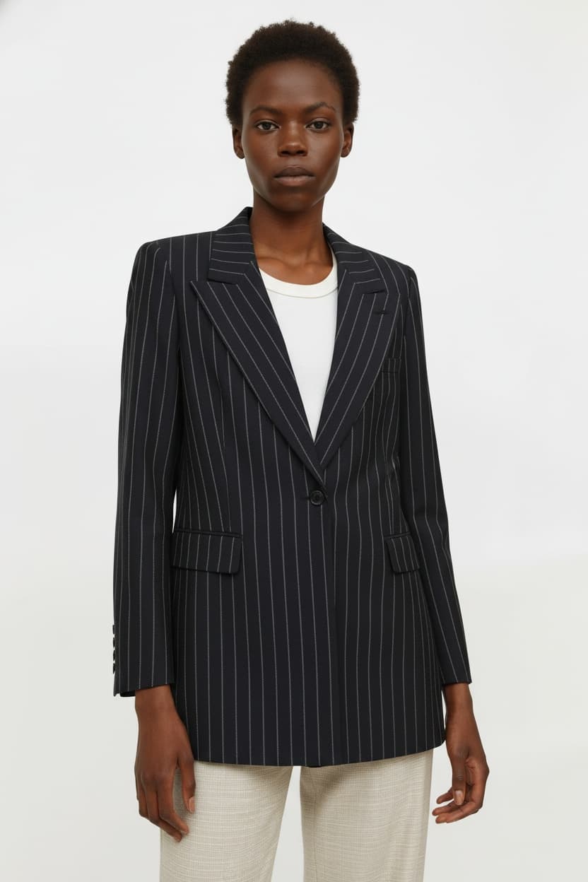 Pinstripe Blazer