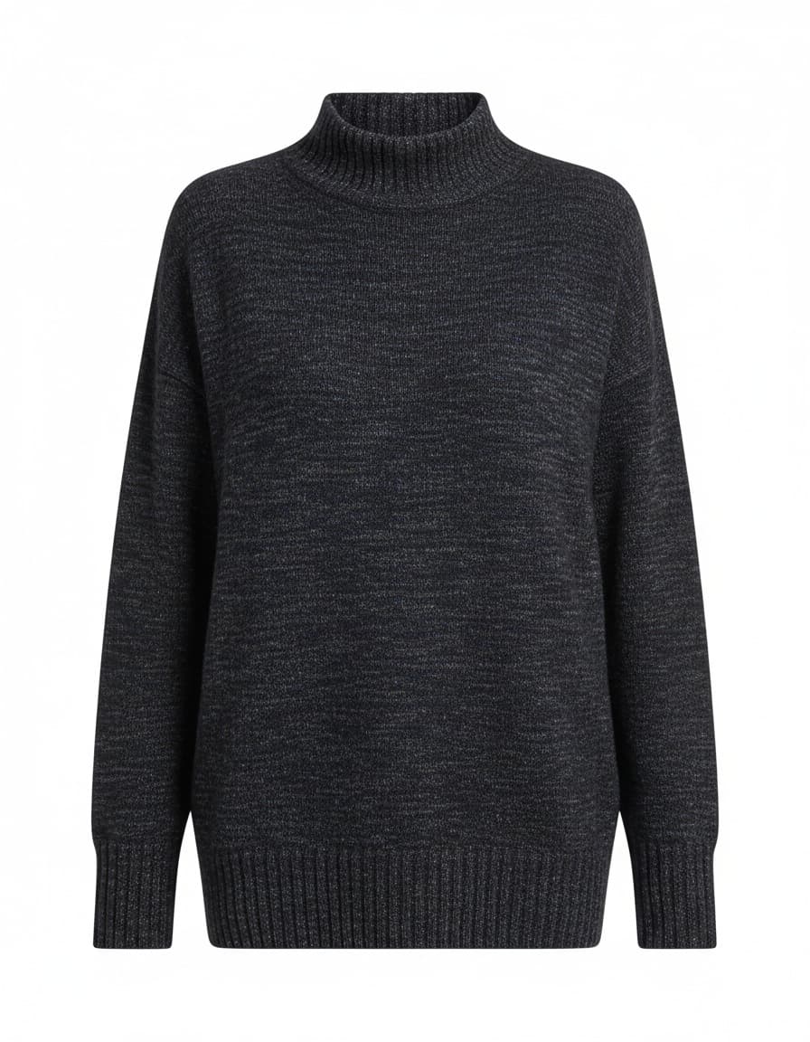Donegal Cashmere Funnel-Neck Sweater